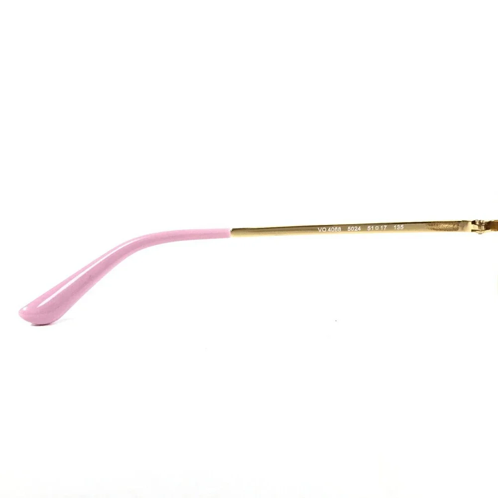 Vogue Eyeglasses Frames VO4068 5024 Gold Pink Cat Eye Full Wire Rim 51-17-135